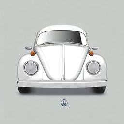 A highly detailed image of a Volkswagen Beetle (Fusca) with a VW logo below it