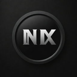 Design a dark, night-themed emblem featuring the word 'NoX' rendered in a bold, contrasting typography.