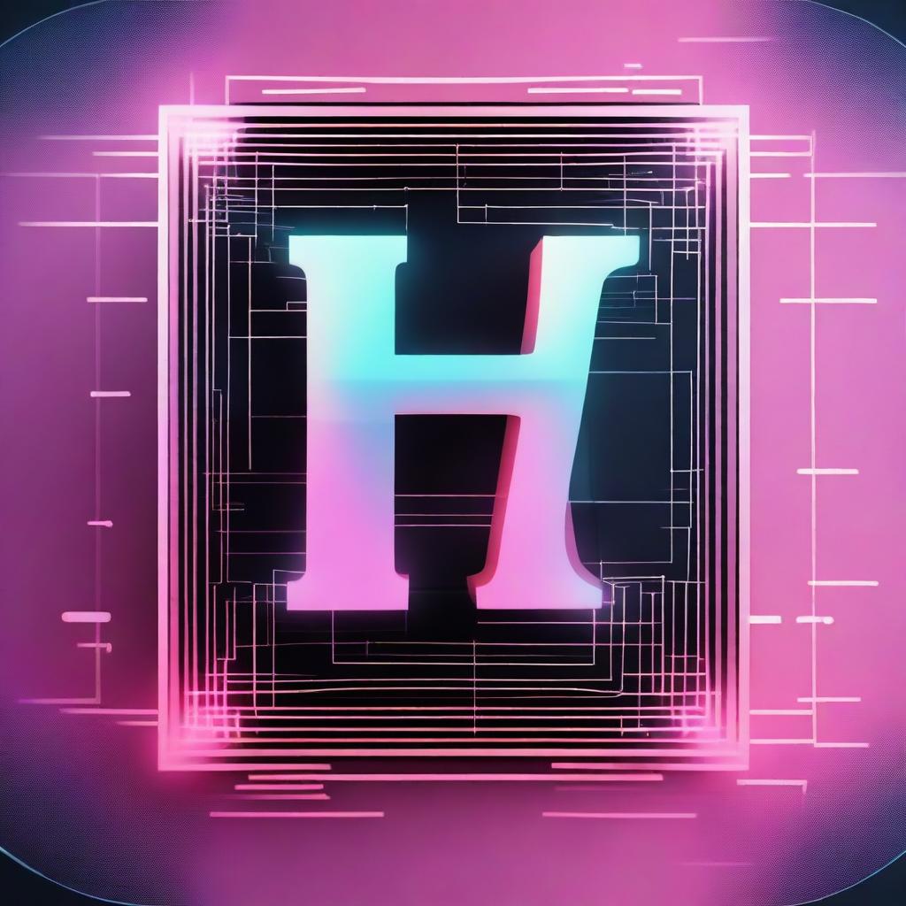 Create an image featuring futuristic symbols and gadgets, prominently including the letters 'I A'