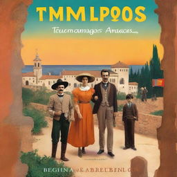 A book cover for a novel titled 'Tiempos Amargos' set in Spain in 1914