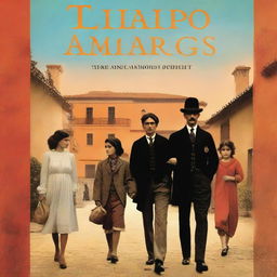 A book cover for a novel titled 'Tiempos Amargos' set in Spain in 1914