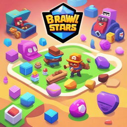 A vibrant and exciting scene from the game Brawl Stars, showing a player spending a thousand gems