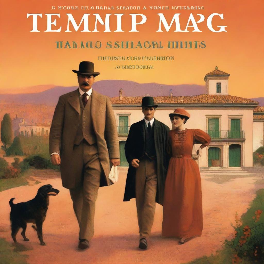 A book cover for a novel titled 'Tiempos Amargos' set in Spain in 1914