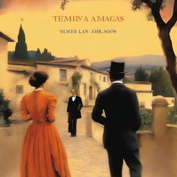 A book cover for a novel titled 'Tiempos Amargos' set in Spain in 1914