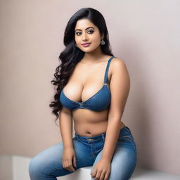 A beautiful young Indian girl with a curvy, attractive body and an innocent cute face