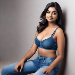 A beautiful young Indian girl with an hourglass figure and an attractive body