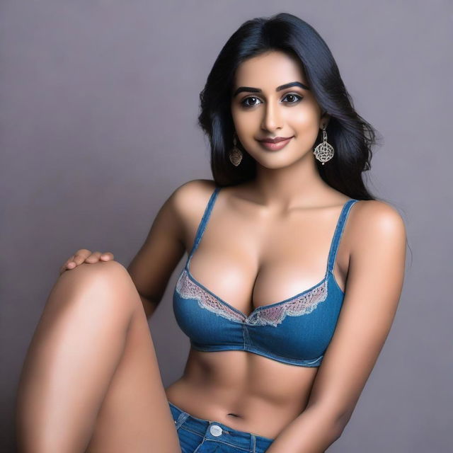 A beautiful young Indian girl with an hourglass figure and an attractive body