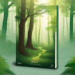 Create a captivating book cover featuring a mysterious forest with a hidden path