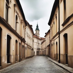 A poignant scene of the winding streets of Cluj, evoking a sense of sweet sorrow