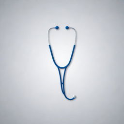 Create a logo featuring a stethoscope, with its wire forming the words 'Med Unesp'. The logo should be sophisticated and clean, with a professional touch.