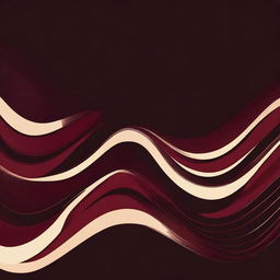 A vintage-style illustration with three lines moving up and down on a dark maroon background, featuring varying thickness and textures in an abstract design