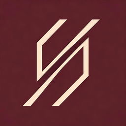 A vintage-style illustration featuring a dark maroon background with two distinct lines, one running vertically down and the other horizontally across, intersecting at the center