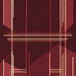 A vintage-style illustration featuring a dark maroon background with two distinct lines, one running vertically down and the other horizontally across, intersecting at the center