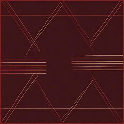 A vintage-style illustration featuring a dark maroon background with two lines intersecting