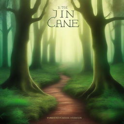 Create a captivating book cover featuring an enchanting forest with a mysterious path leading into the unknown