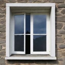 A simply drawn horizontal window