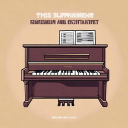 A detailed illustration of a piano with a tagline that reads 'This is a Supplementary Lesson for beginner pianist'