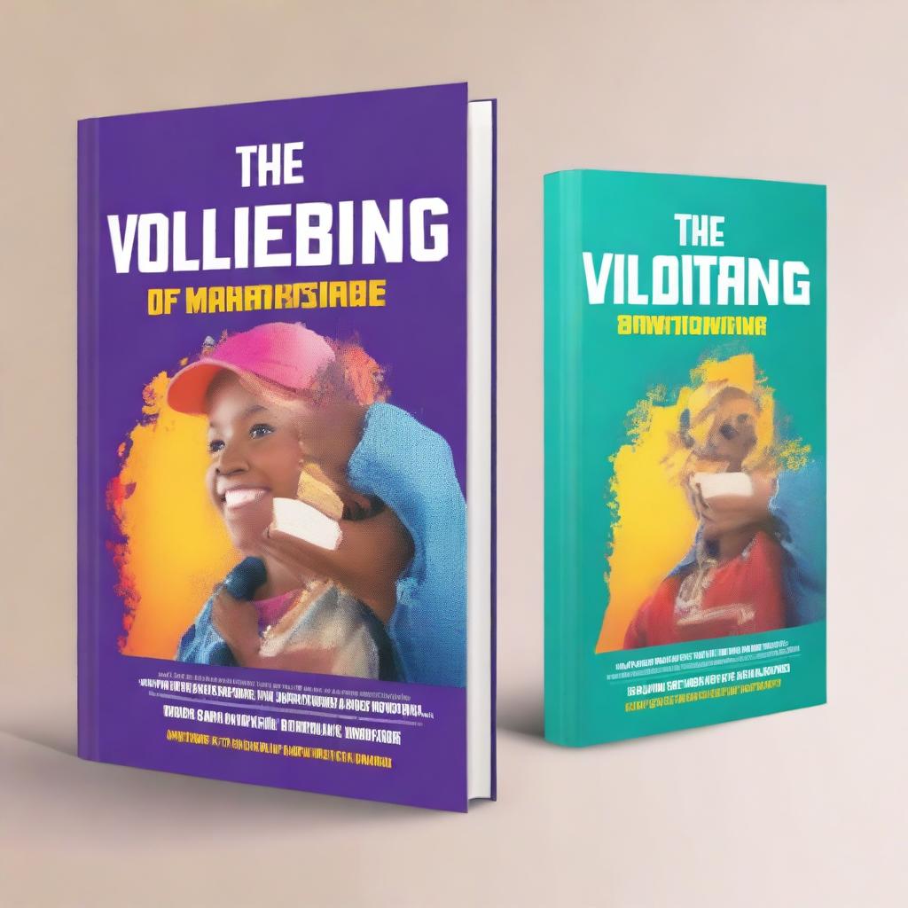 Create a realistic and strong motivational book cover for a book titled 'The Power of Volunteering'