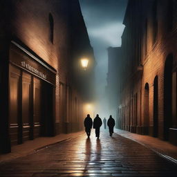 Create an image depicting a mysterious scene titled 'The Secrets of Last Friday'