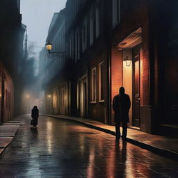 Create an image depicting a mysterious scene titled 'The Secrets of Last Friday'