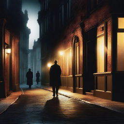 Create an image depicting a mysterious scene titled 'The Secrets of Last Friday'