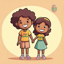 A couple of anthropomorphic, happy child protagonists, are students of an NGO called 'Vale do Senhor' in Brazil