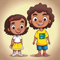 A couple of anthropomorphic, happy child protagonists, are students of an NGO called 'Vale do Senhor' in Brazil