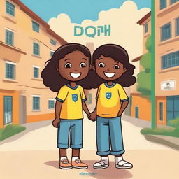 A couple of anthropomorphic, happy child protagonists, are students of an NGO called 'Vale do Senhor' in Brazil