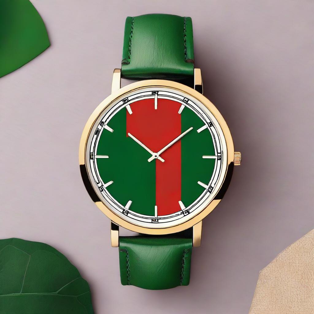 A stylish 3-hand dress watch that represents Bangladesh