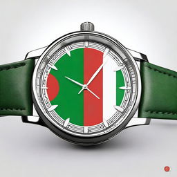 A stylish 3-hand dress watch that represents Bangladesh