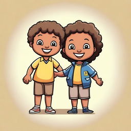 A couple of anthropomorphic, happy child protagonists, are students of an NGO called 'Vale do Senhor' in Brazil