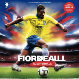 Create a cover page with the title 'FOR THE LOVE OF FOOTBALL: A FOOTBALLER'S JOURNEY'