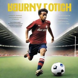 A dynamic and inspiring image of a young footballer on his journey to greatness