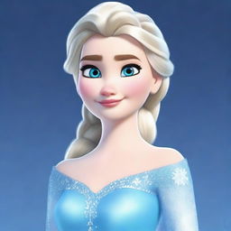 Create an image of Elsa, the character from Disney's Frozen, with her iconic ice powers