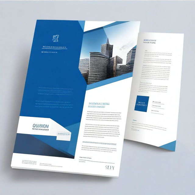 Design a professional cover page for a financial firm's report