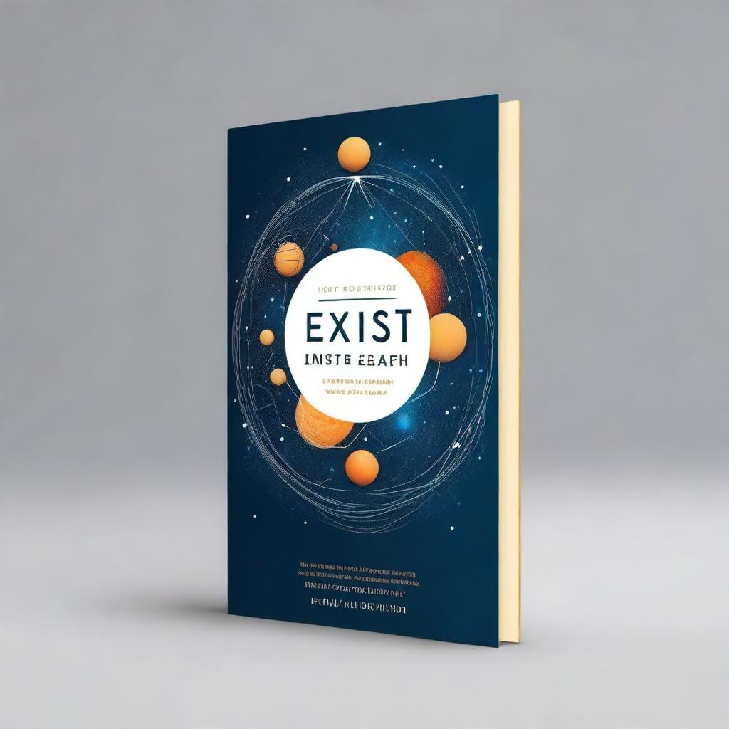 Design a book cover for a title 'How to Exist: Universe - Science, Philosophy, and Theology'