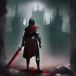 Create a dark fantasy book cover for 'The Blood of the Heir' by I