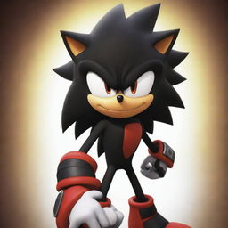 Shadow the Hedgehog, a speedy character from the Sonic franchise, sporting stylish oculos (sunglasses).