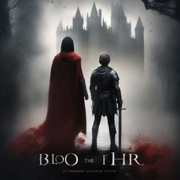 Create a dark fantasy book cover for 'The Blood of the Heir' by I