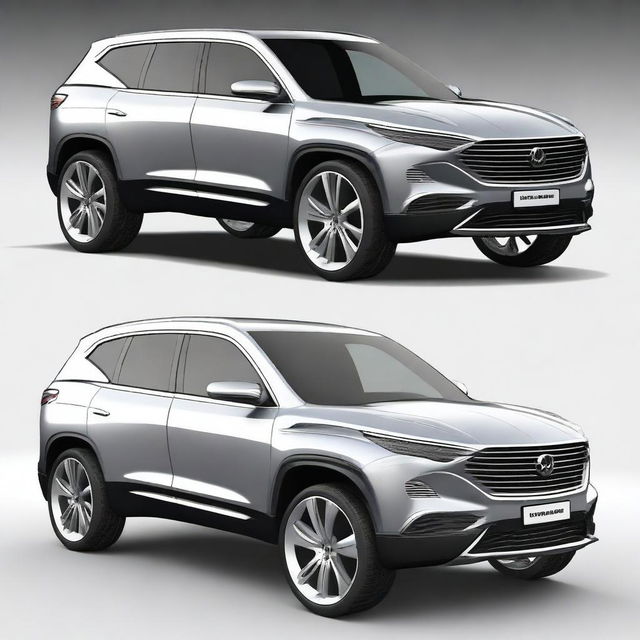 Design an SUV with a wheelbase of 3540mm and dimensions of 5990mm in length, 2010mm in width, and 1710mm in height