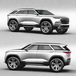 Design an SUV with a wheelbase of 3540mm and dimensions of 5990mm in length, 2010mm in width, and 1710mm in height