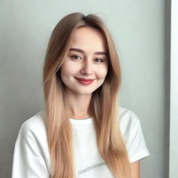 Create a profile photo of a Russian girl with a rounded frame