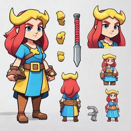 Create a Brawl Stars inspired female character named Granger