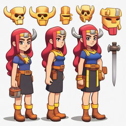 Create a Brawl Stars inspired female character named Granger