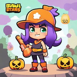 Create a Brawl Stars character for Brawl-o-ween named Merk