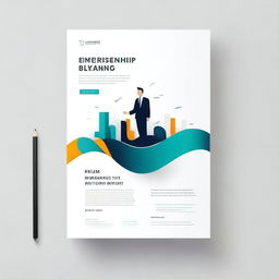 A professional and modern cover page for an entrepreneurship project