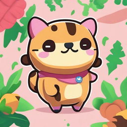 Create a Brawl Stars character that is a girl with a jaguar spirit, named Pusheen