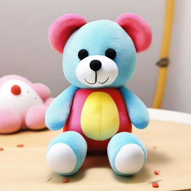 Create an image of a plush toy with a pull string