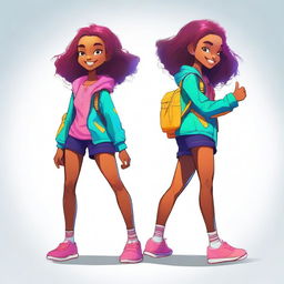 A detailed and expressive character design in a vibrant and lively style