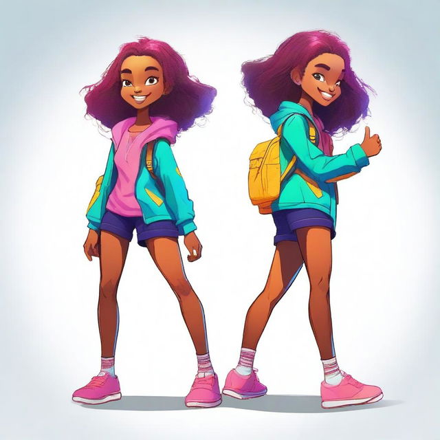 A detailed and expressive character design in a vibrant and lively style